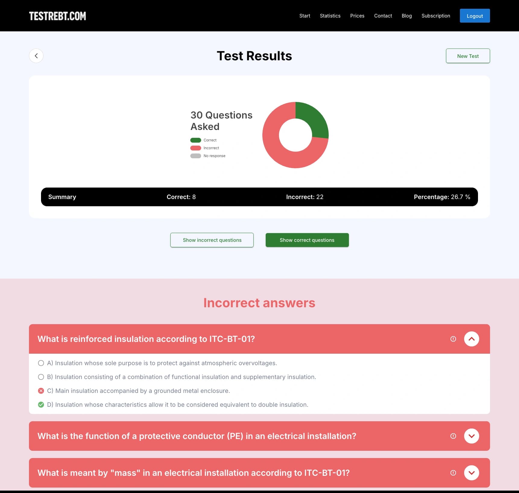 TestRebt - Online Questionnaire