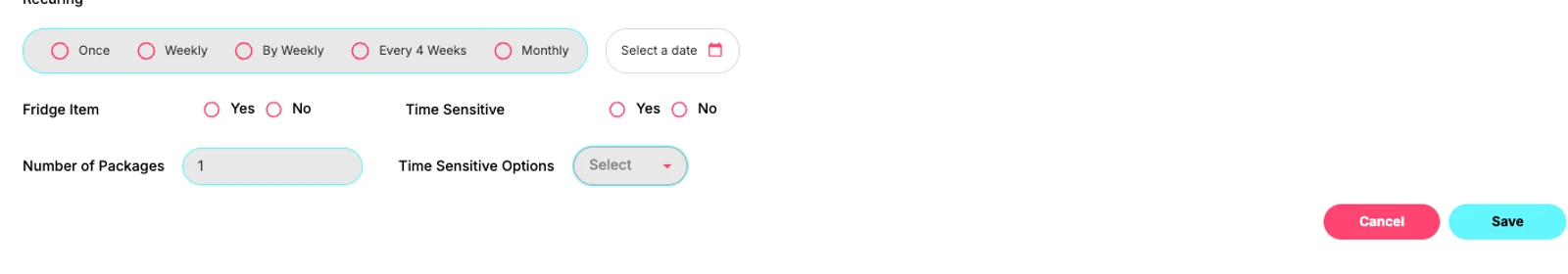 Ezypill recurring-order options and delivery settings